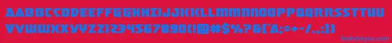 masterbreakerexpand Font – Blue Fonts on Red Background