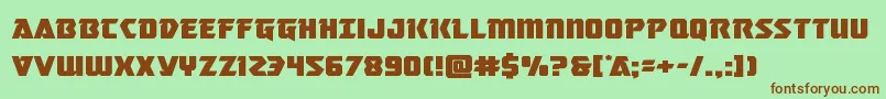 masterbreakerexpand Font – Brown Fonts on Green Background