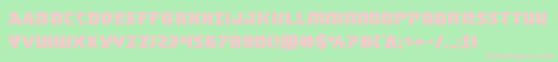 masterbreakerexpand-fontti – vaaleanpunaiset fontit vihreällä taustalla