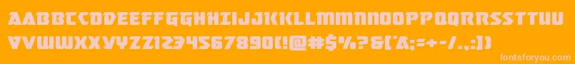 masterbreakerexpand-fontti – vaaleanpunaiset fontit oranssilla taustalla