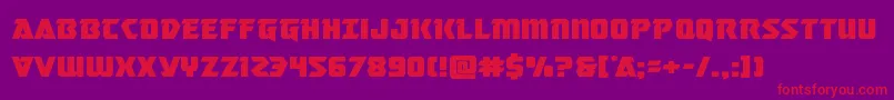 Czcionka masterbreakerexpand – czerwone czcionki na fioletowym tle