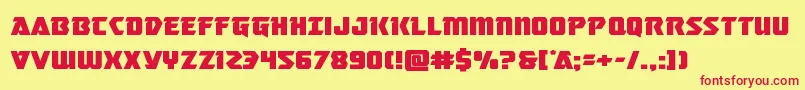 masterbreakerexpand Font – Red Fonts on Yellow Background