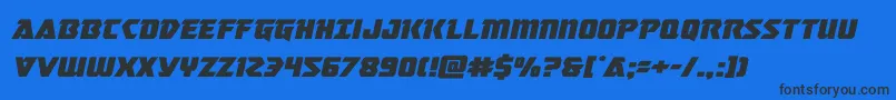 masterbreakerexpandital Font – Black Fonts on Blue Background