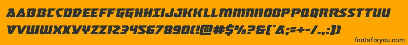 masterbreakerexpandital Font – Black Fonts on Orange Background