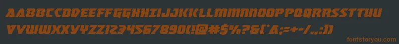 masterbreakerexpandital Font – Brown Fonts on Black Background