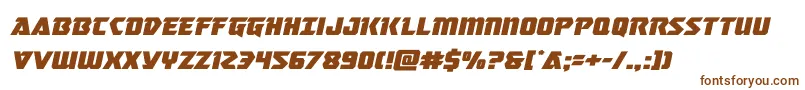 masterbreakerexpandital Font – Brown Fonts on White Background