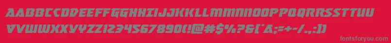masterbreakerexpandital Font – Gray Fonts on Red Background