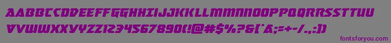 masterbreakerexpandital Font – Purple Fonts on Gray Background