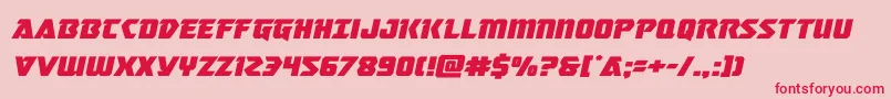 masterbreakerexpandital Font – Red Fonts on Pink Background