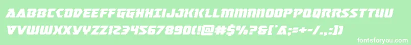 masterbreakerexpandital Font – White Fonts on Green Background