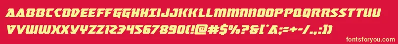 masterbreakerexpandital Font – Yellow Fonts on Red Background