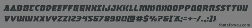 フォントmasterbreakerexpandital – 黒い文字の灰色の背景