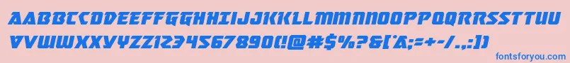 masterbreakerexpandital Font – Blue Fonts on Pink Background