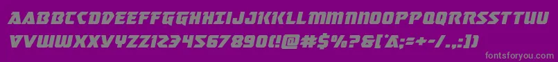 masterbreakerexpandital Font – Gray Fonts on Purple Background