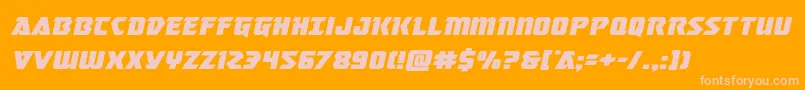 masterbreakerexpandital Font – Pink Fonts on Orange Background