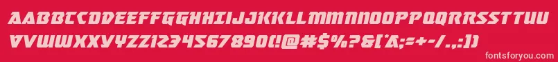 masterbreakerexpandital Font – Pink Fonts on Red Background