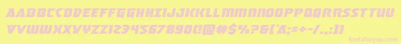 masterbreakerexpandital Font – Pink Fonts on Yellow Background