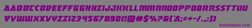 masterbreakerexpandital Font – Purple Fonts on Gray Background