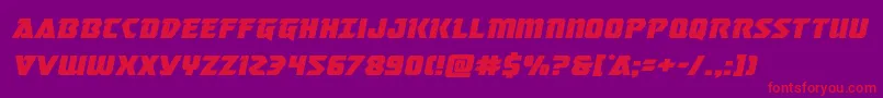 masterbreakerexpandital Font – Red Fonts on Purple Background