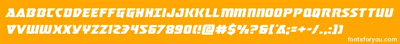 masterbreakerexpandital Font – White Fonts on Orange Background