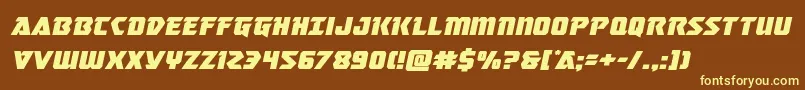 masterbreakerexpandital Font – Yellow Fonts on Brown Background