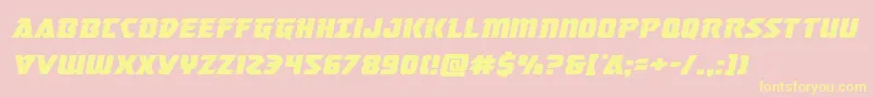 masterbreakerexpandital Font – Yellow Fonts on Pink Background