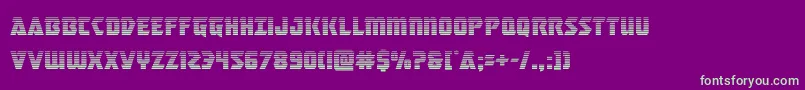Шрифт masterbreakergrad – зелёные шрифты на фиолетовом фоне