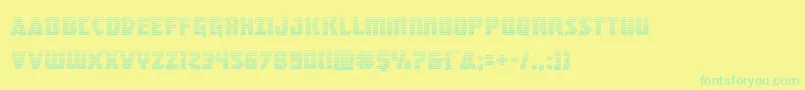 masterbreakergrad Font – Green Fonts on Yellow Background