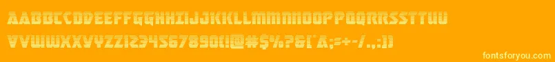 masterbreakergrad Font – Yellow Fonts on Orange Background