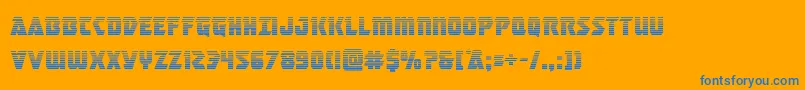masterbreakergrad Font – Blue Fonts on Orange Background