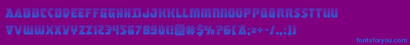 masterbreakergrad Font – Blue Fonts on Purple Background