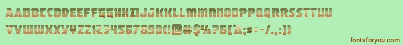 masterbreakergrad Font – Brown Fonts on Green Background