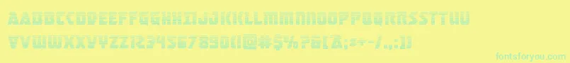 masterbreakergrad Font – Green Fonts on Yellow Background