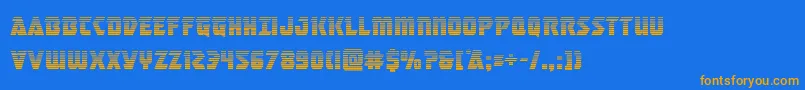 masterbreakergrad Font – Orange Fonts on Blue Background