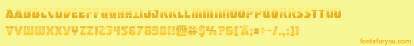 masterbreakergrad Font – Orange Fonts on Yellow Background