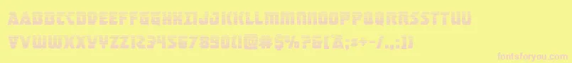 masterbreakergrad Font – Pink Fonts on Yellow Background