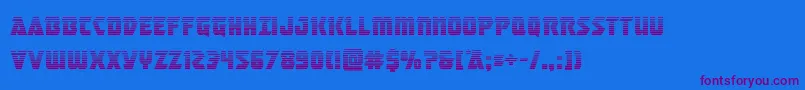 masterbreakergrad Font – Purple Fonts on Blue Background