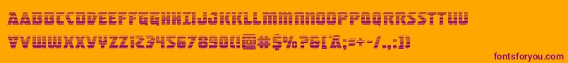 masterbreakergrad Font – Purple Fonts on Orange Background