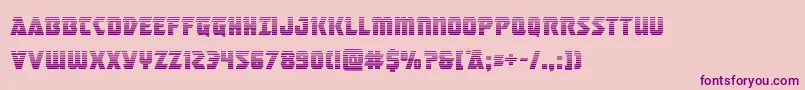 フォントmasterbreakergrad – ピンクの背景に紫のフォント