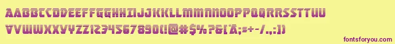 masterbreakergrad Font – Purple Fonts on Yellow Background