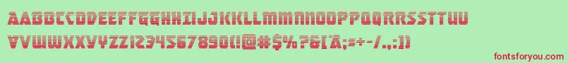 masterbreakergrad Font – Red Fonts on Green Background