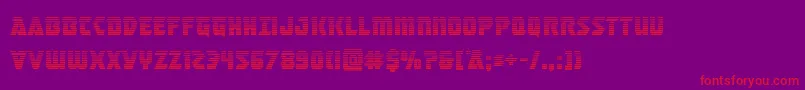 masterbreakergrad Font – Red Fonts on Purple Background