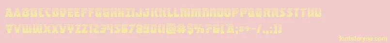 masterbreakergrad-Schriftart – Gelbe Schriften auf rosa Hintergrund