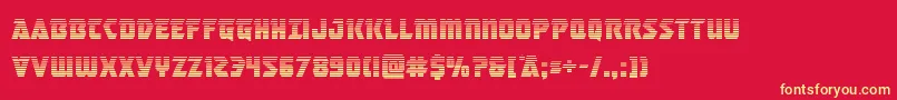 Fonte masterbreakergrad – fontes amarelas em um fundo vermelho