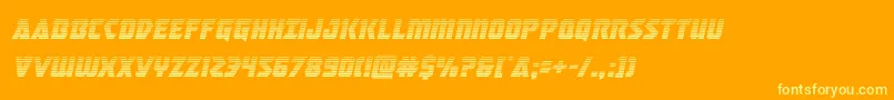 masterbreakergradital Font – Yellow Fonts on Orange Background