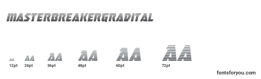 Размеры шрифта Masterbreakergradital (133765)