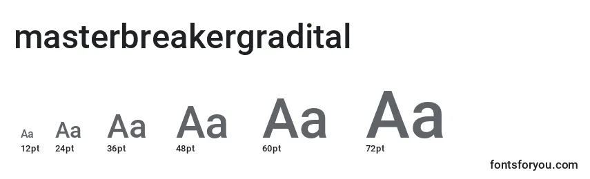 Размеры шрифта Masterbreakergradital (133766)