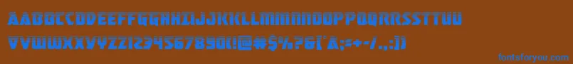 masterbreakerhalf Font – Blue Fonts on Brown Background