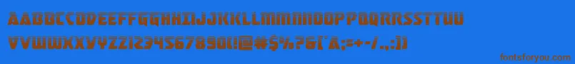 masterbreakerhalf Font – Brown Fonts on Blue Background