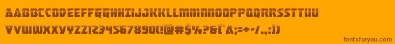 masterbreakerhalf Font – Brown Fonts on Orange Background